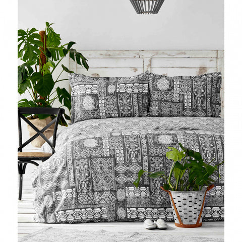 KARACA SA VOLETA ANTRASITE FLANEL DUVET COVER
