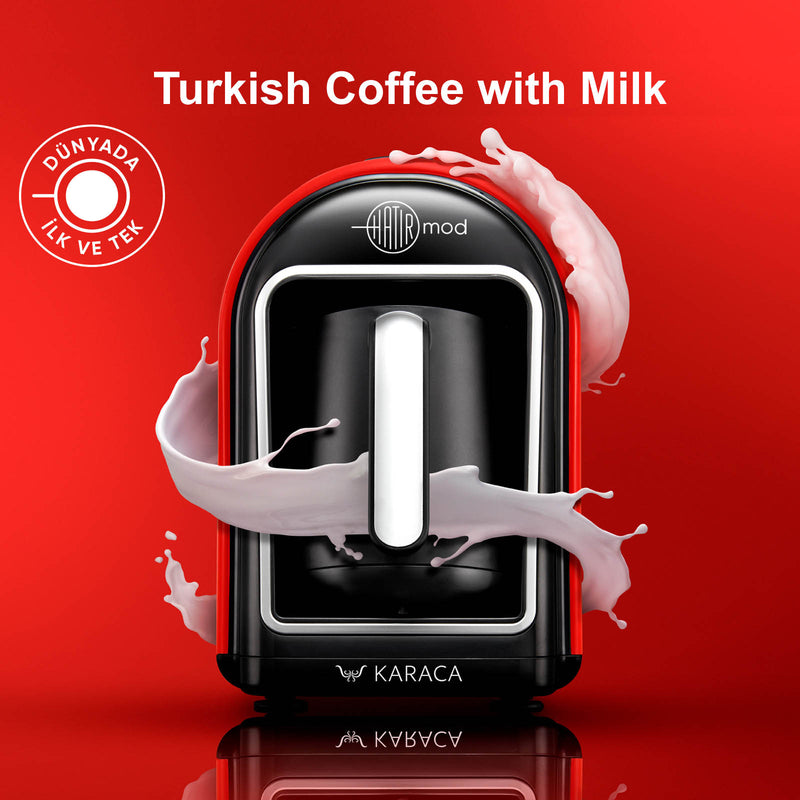 KARACA HATIR MOD TURKISH COFFEE WITH MILK MACHINE RED
