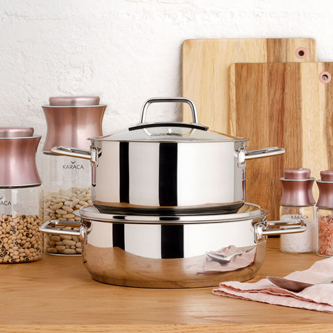 KARACA GALAXY STEEL POT 30 CM 12,3 LT